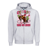 Heather Grey cowboy take me away Zipper Hoodie - LillyAllenDesigns