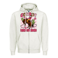 Oatmeal Heather cowboy take me away Zipper Hoodie - LillyAllenDesigns