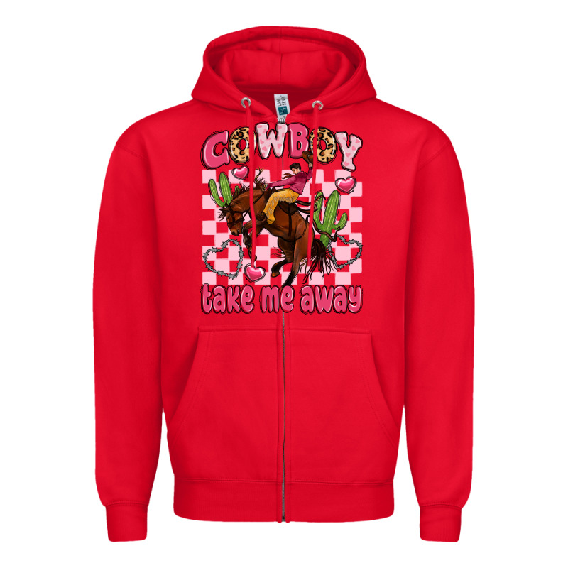 Cowboy Take Me Away Zipper Hoodie by LillyAllenDesigns | Teevron