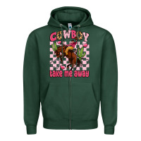 Sports Green cowboy take me away Zipper Hoodie - LillyAllenDesigns