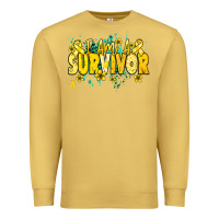Antique Gold I am a survivor yellow ribbon Premium Sweatshirt - NancyCooperArtShop