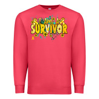 Cardinal I am a survivor yellow ribbon Premium Sweatshirt - NancyCooperArtShop