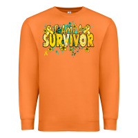 Carrot I am a survivor yellow ribbon Premium Sweatshirt - NancyCooperArtShop