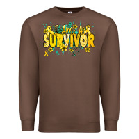 Chestnut I am a survivor yellow ribbon Premium Sweatshirt - NancyCooperArtShop