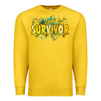 Lemon I am a survivor yellow ribbon Premium Sweatshirt - NancyCooperArtShop
