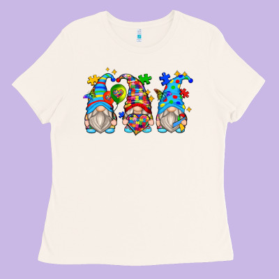 Autism Gnomes Ladies Tee Designed By Zillion Design Studio