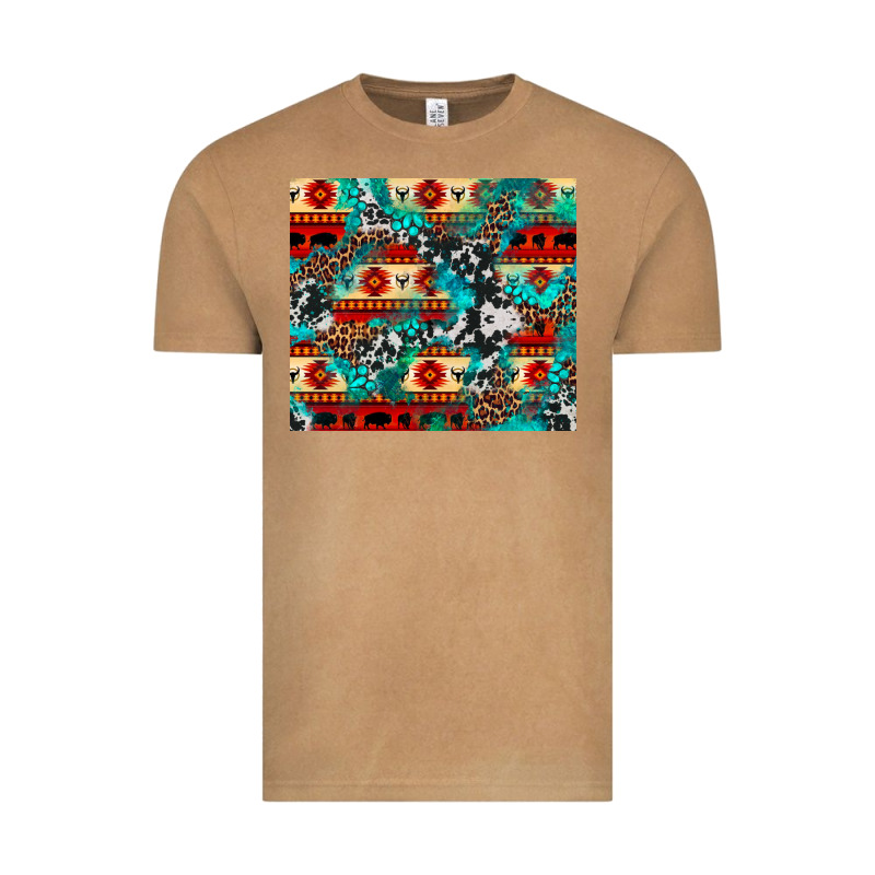 Aztec Leopard Cowhide Turquoise Vintage Tee by BarkalooDesign | Teevron