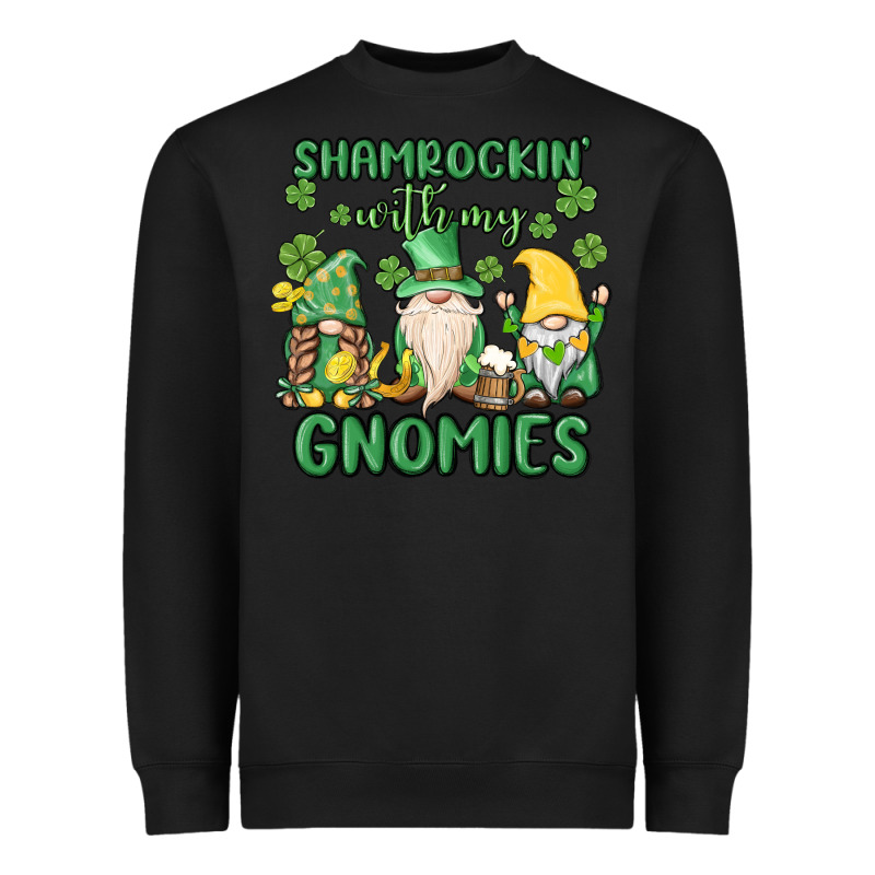 Shamrock With My Gnomies Heavyweight Sweatshirt by MaliasSmallBusiness | Teevron