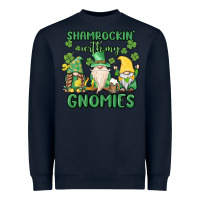 Navy shamrock with my gnomies Heavyweight Sweatshirt - MaliasSmallBusiness