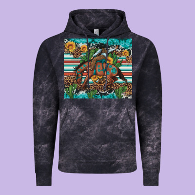 Bucking Bronco Cowboy Rodeo Cactus And Sunflowers Vintage Hoodie Designed By Artiststas