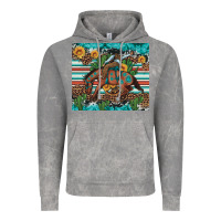Cloud Rock bucking bronco cowboy rodeo cactus and sunflowers Vintage Hoodie - Artiststas