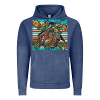 Vintage Denim bucking bronco cowboy rodeo cactus and sunflowers Vintage Hoodie - Artiststas
