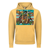 Vintage Mustard bucking bronco cowboy rodeo cactus and sunflowers Vintage Hoodie - Artiststas