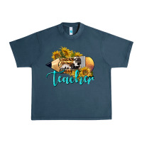 Midnight Navy Western Teacher Pencil Urban Heavy Tee - LillyAllenDesigns