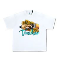 White Western Teacher Pencil Urban Heavy Tee - LillyAllenDesigns