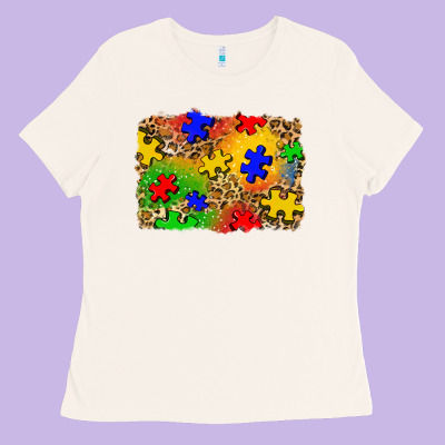 Autism Background Ladies Tee Designed By Zillion Design Studio