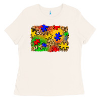 Bone autism background Ladies Tee - Zillion Design Studio