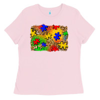 Bubblegum Pink autism background Ladies Tee - Zillion Design Studio