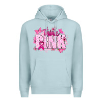 Blue Mist Think pink Cancer Awareness Premium Hoodie - HowdyJamesFarm