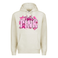 Oatmeal Heather Think pink Cancer Awareness Premium Hoodie - HowdyJamesFarm