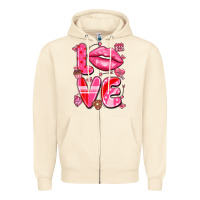 Sandshell love with lips Zipper Hoodie - LillyAllenDesigns