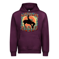 Mauve Wine American rodeo Urban Hoodie - FaDigitalArtStudio