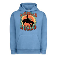 Pigment Pebble Blue American rodeo Urban Hoodie - FaDigitalArtStudio