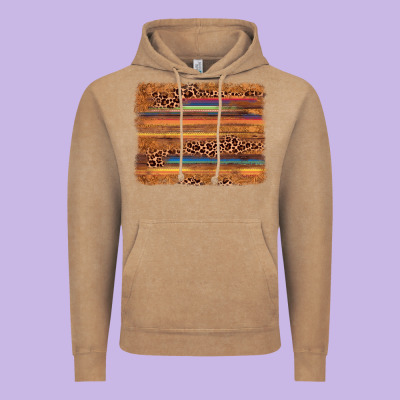 Leopard Serape Background Vintage Hoodie Designed By Adodesignshop