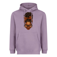 Lavender afro messy bun orange leopard bow Heavyweight Hoodie - texasbilliewilder