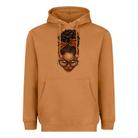 Meerkat afro messy bun orange leopard bow Heavyweight Hoodie - texasbilliewilder