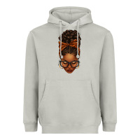 Moon Dust afro messy bun orange leopard bow Heavyweight Hoodie - texasbilliewilder