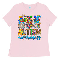 Bubblegum Pink autism awareness gnomes Ladies Tee - Zillion Design Studio
