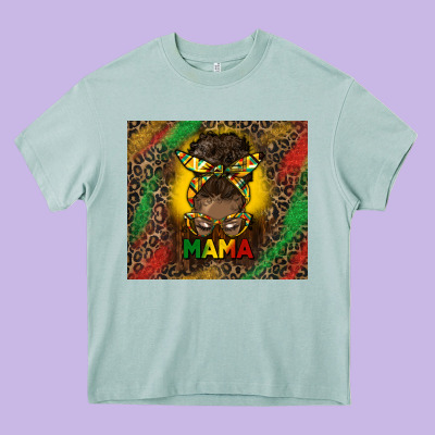 Juneteenth Afro Bun Mama Tumbler Heavy Core Tee Designed By Hra Design Shop