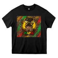 Black juneteenth afro bun mama tumbler Heavy Core Tee - HRA Design Shop