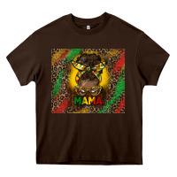 Chocolate Brown juneteenth afro bun mama tumbler Heavy Core Tee - HRA Design Shop