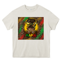 Cream juneteenth afro bun mama tumbler Heavy Core Tee - HRA Design Shop