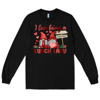 Black i love being a lunch lady Long Sleeve Tee - MaliasSmallBusiness