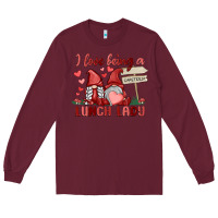 Burgundy i love being a lunch lady Long Sleeve Tee - MaliasSmallBusiness