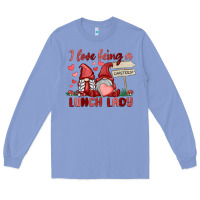 Colony Blue i love being a lunch lady Long Sleeve Tee - MaliasSmallBusiness