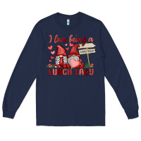 Navy i love being a lunch lady Long Sleeve Tee - MaliasSmallBusiness