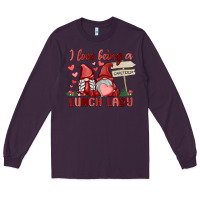 Plum i love being a lunch lady Long Sleeve Tee - MaliasSmallBusiness