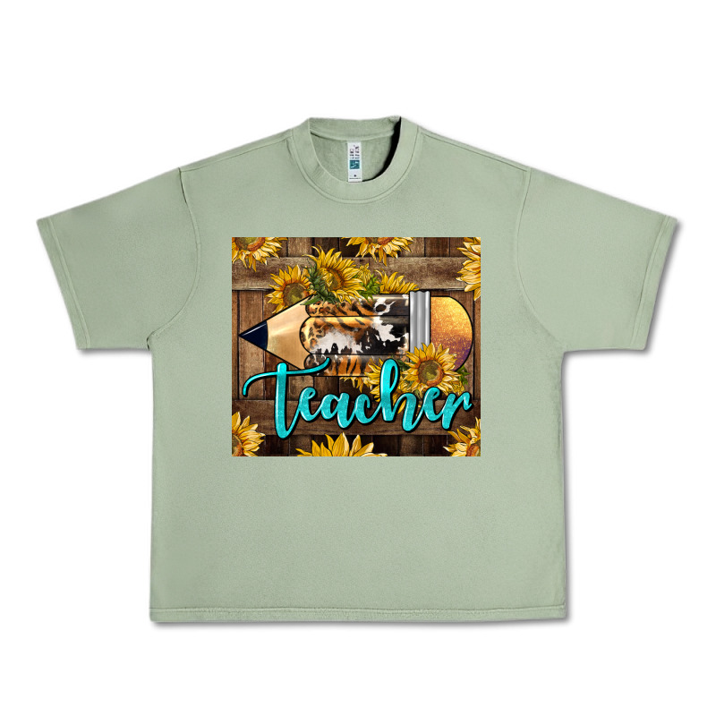 Western Teacher Pencil With Sunflowers Urban Heavy Tee by LillyAllenDesigns | Teevron
