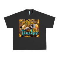 Pigment Black Western Teacher Pencil With Sunflowers Urban Heavy Tee - LillyAllenDesigns