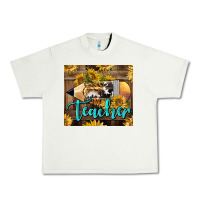 Pistachio Western Teacher Pencil With Sunflowers Urban Heavy Tee - LillyAllenDesigns