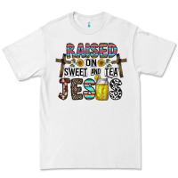 White raised on sweet and tea jesus Premium Tee - CowhideDigitalArt