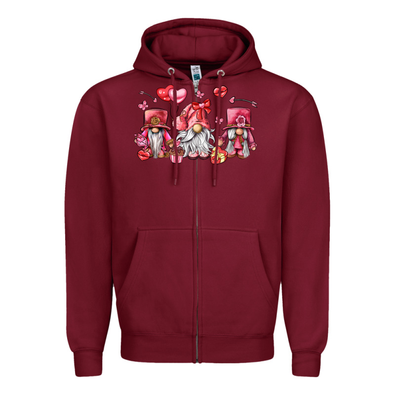 Valentine's Day Gnomes Zipper Hoodie by LillyAllenDesigns | Teevron