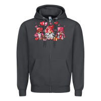 Smoke valentine's day gnomes Zipper Hoodie - LillyAllenDesigns