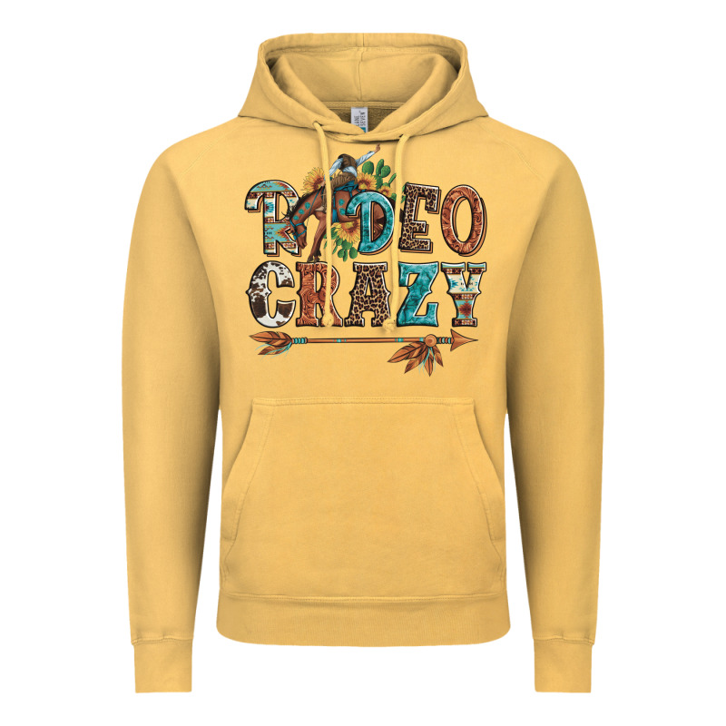 Rodeo Crazy Bucking Bronco Cowboy Vintage Hoodie by Artiststas | Teevron