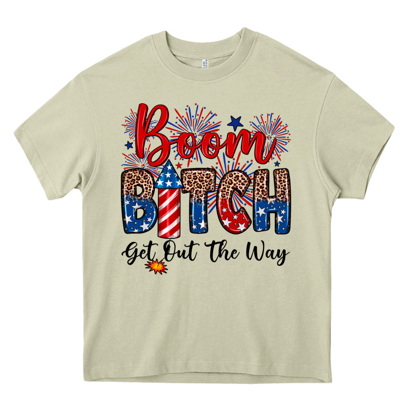 Boom Bitch Get Out The Way Heavy Core Tee by Neo Western | Teevron