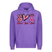 Purple Peace love cure Cancer Awareness Premium Hoodie - HowdyJamesFarm